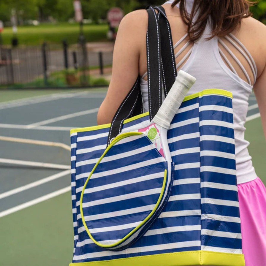 Women SCOUT Totes | Pickle Back Pickleball Bag-Pattern: Nantucket Navy