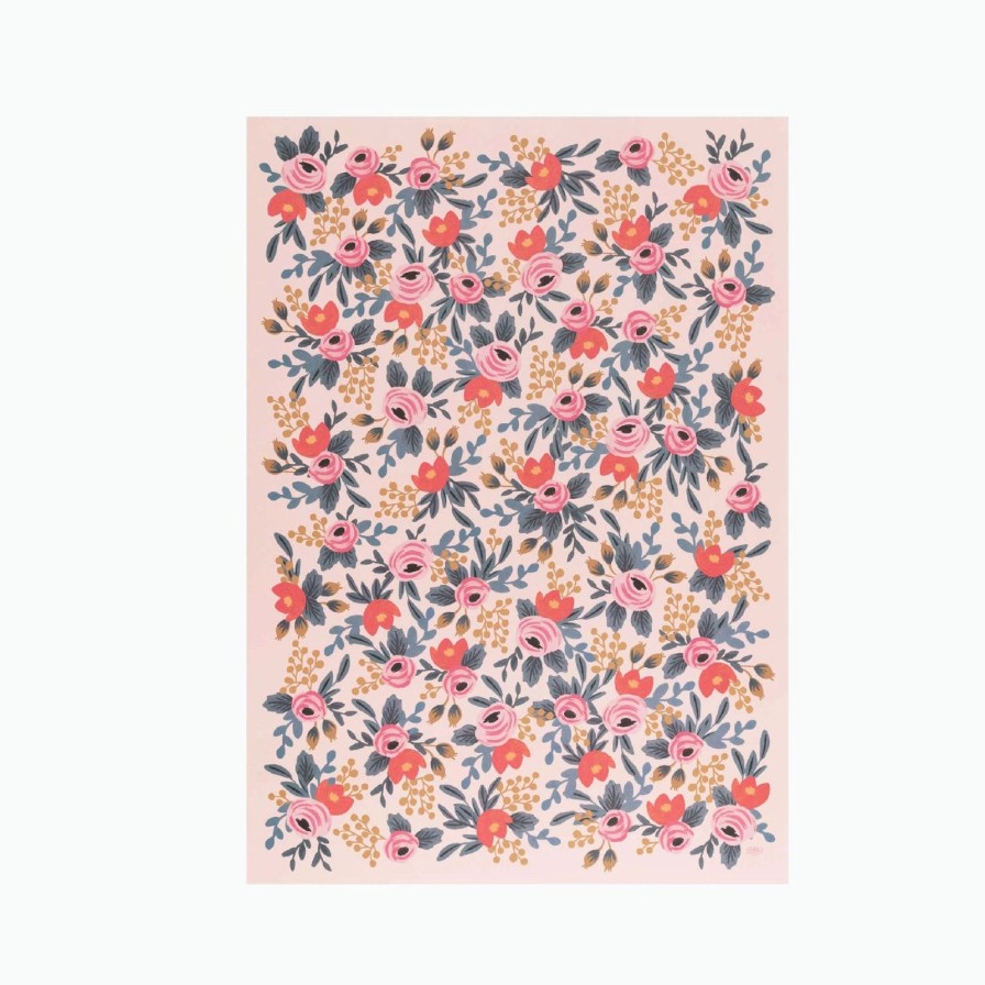 Art & Paper Rifle Paper Co | Blushing Rosa Wrapping Sheets-Roll Of 3