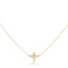 Women Enewton Necklaces | Choker Simplicity Chain Gold-Classic Beaded Signature Cross Gold