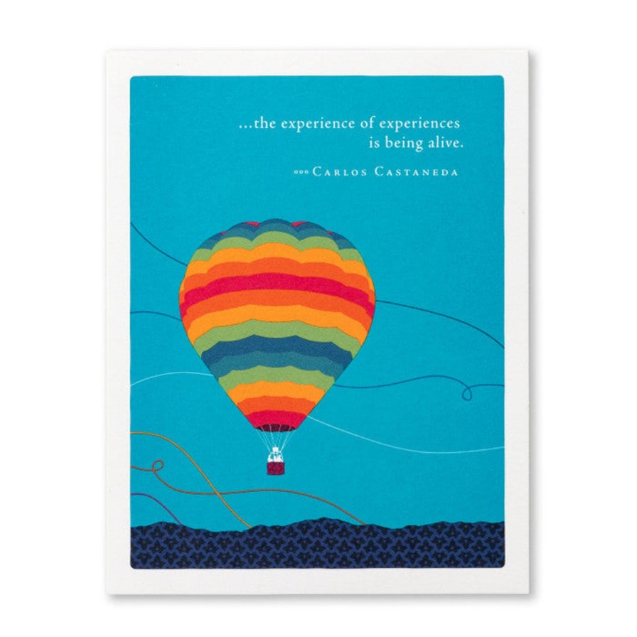 Art & Paper Compendium | Retirement Card-"…The Experience Of Experiences Is Being Alive." —Carlos Castenada