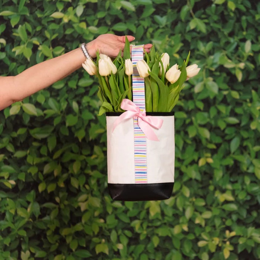 Women SCOUT Totes | Drinking Buddy Double Wine Tote- Pattern: Vanilla Canvas/Silly Spring