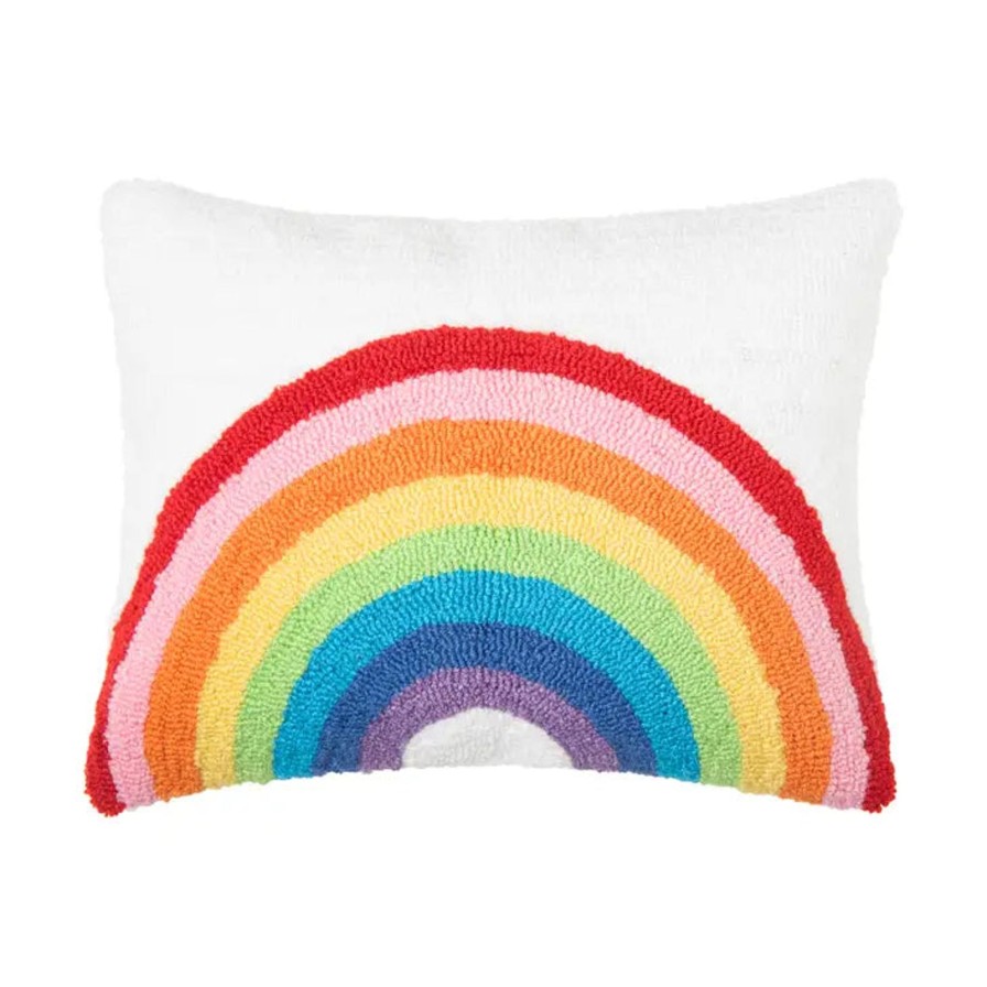 Home SYNPLE Pillows | Rainbow Hooked Pillow