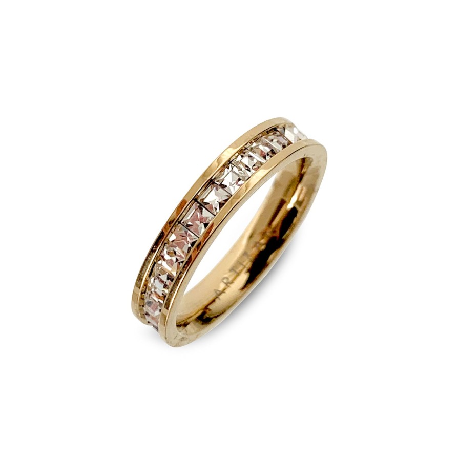 Women Artizan Rings | Square Ring-Gold