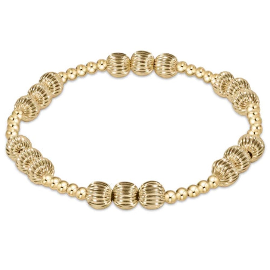 Women Enewton Bracelets | Dignity Joy Pattern 6Mm Bead Bracelet-Gold