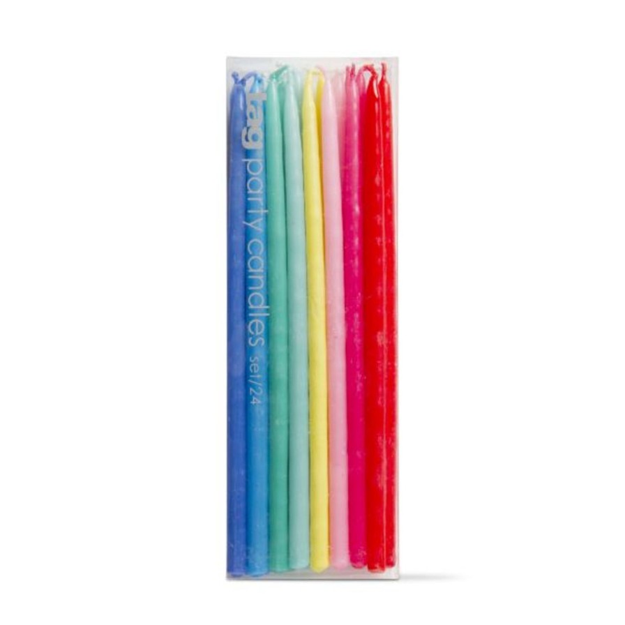 Home SYNPLE Candles | Assorted Mini Taper Candles Set Of 24-Multi