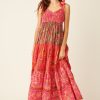 Women Free People Dresses | Bluebell Maxi-Magenta Combo