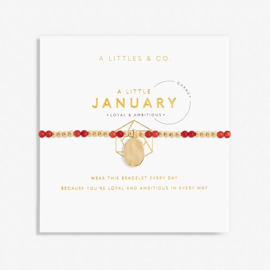 Women A Littles & Co. Bracelets | Birthstone A Little January Bracelet In Gold-Tone Plating-Garnet