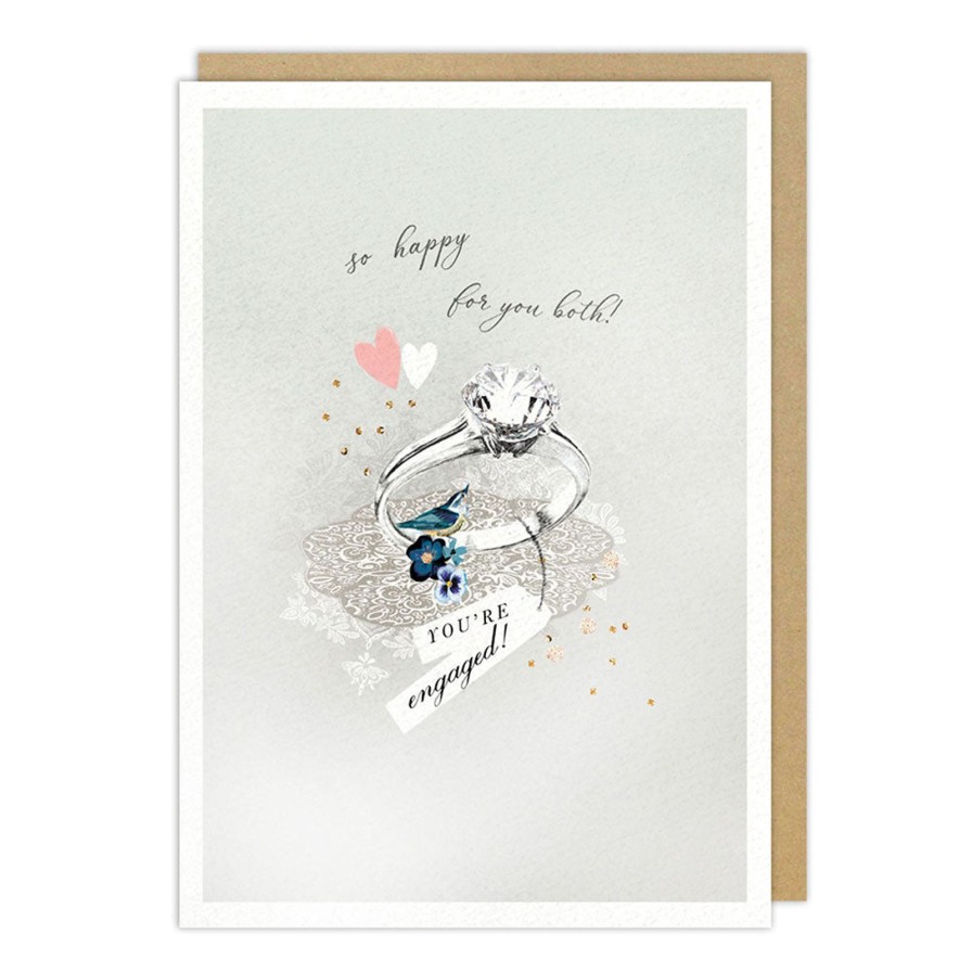 Art & Paper Notes & Queries | Rings Engagement Card