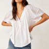 Women Free People Tops | Sunray Babydoll Top-Optic White