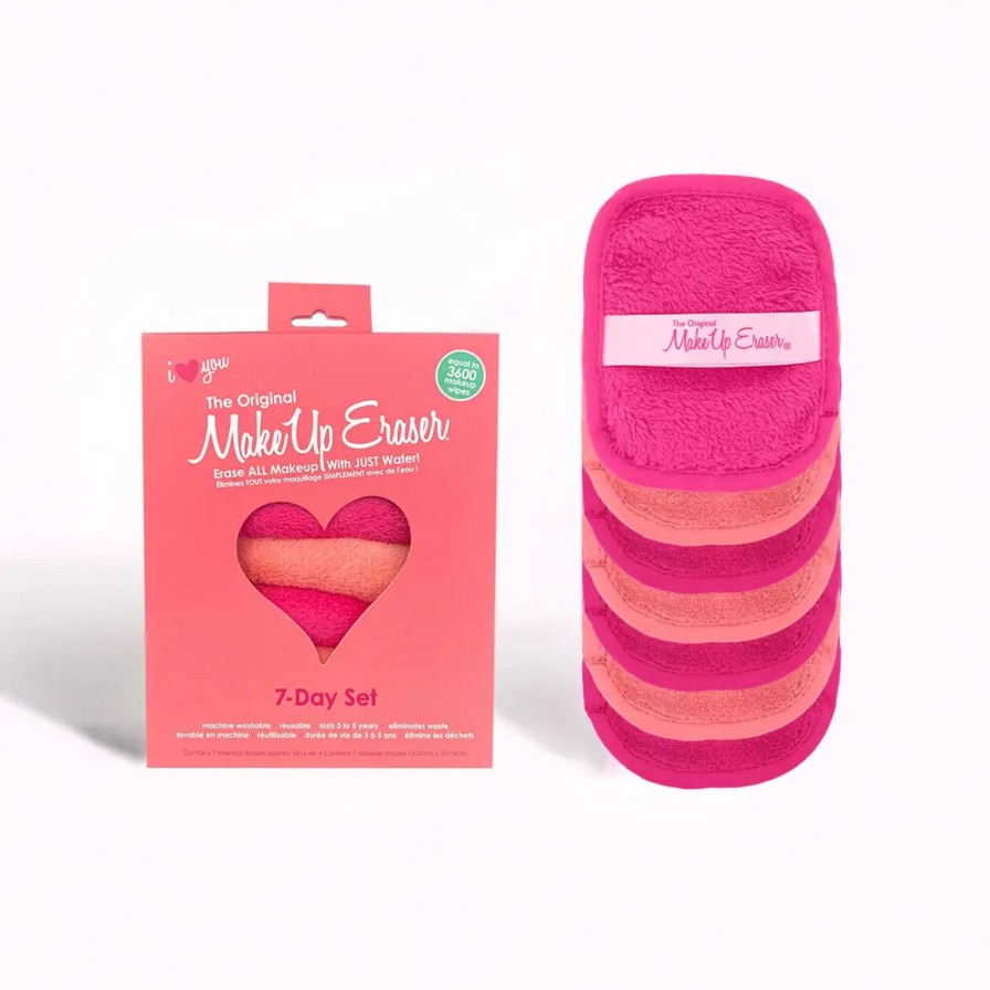 Bath & Beauty MakeUp Eraser Beauty Accessories | I Heart You 7 Day Makeup Eraser Set