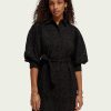 Women Scotch & Soda Dresses | Puffed Sleeve Broderie Anglaise Mini Dress