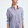 Women The Shirt Tops | The Boyfriend Shirt-Purple Stripe