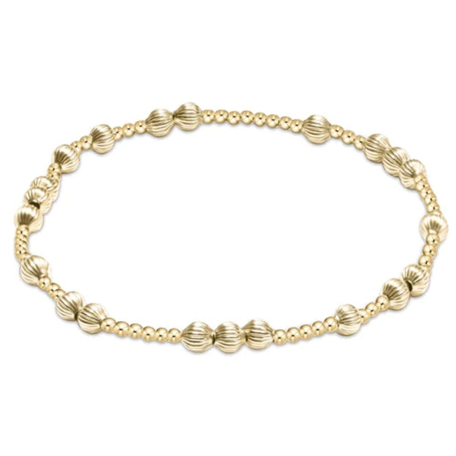 Women SYNPLE Bracelets | Hope Unwritten Dignity 4Mm Bead Bracelet- Gold