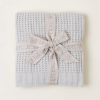 Littles BAREFOOT DREAMS | Waffle Baby Blanket-Fog Gray