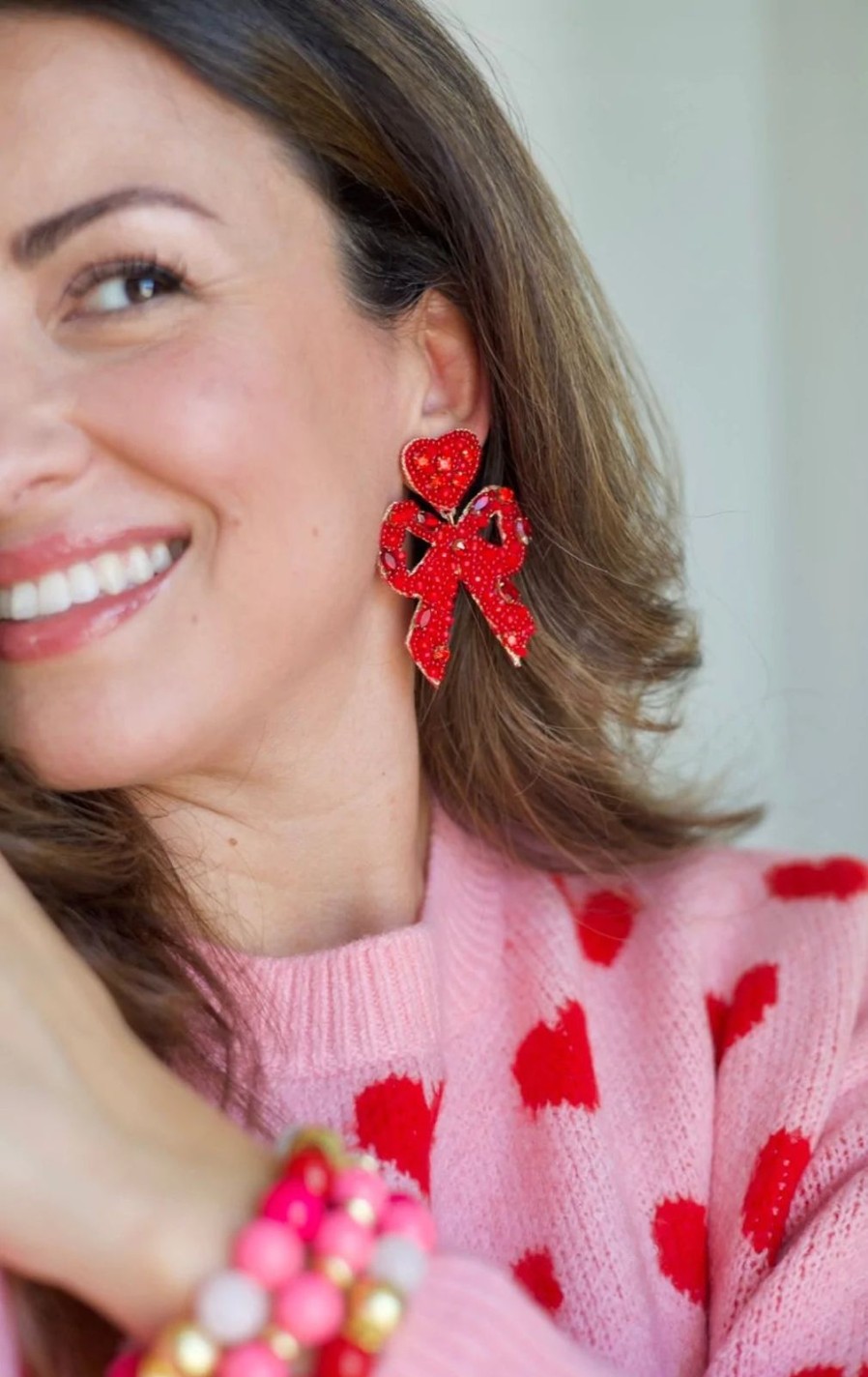 Women Gaby & Grace Earrings | Valentines Hayley Bow Earrings