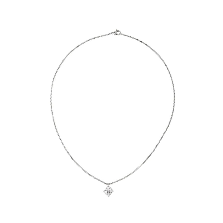 Women Artizan Joyeria Necklaces | Rhombus Zirconia Necklace