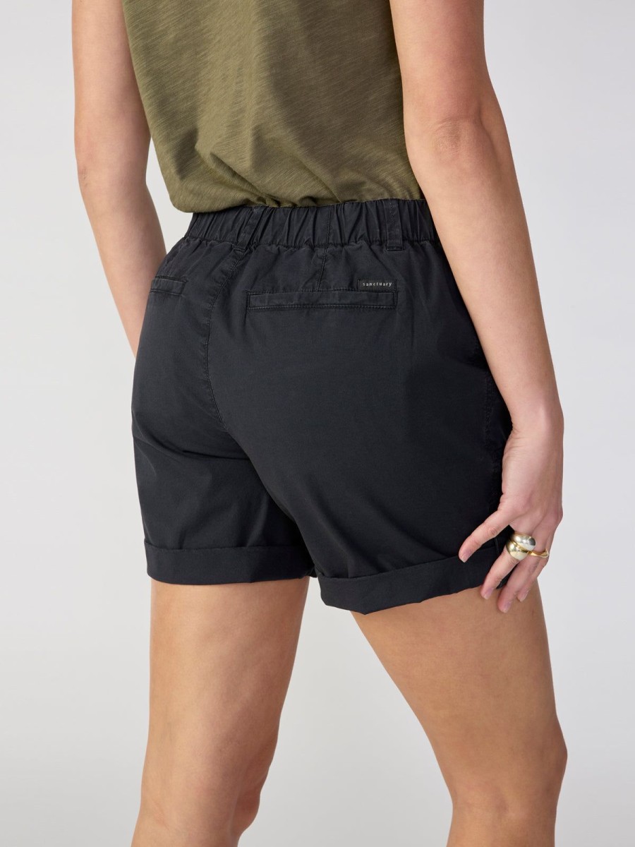 Women Sanctuary Bottoms | Switchback Cuffed Short-Black