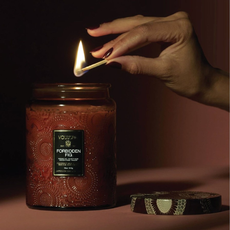 Home Voluspa Candles | Forbidden Fig Large Jar Candle