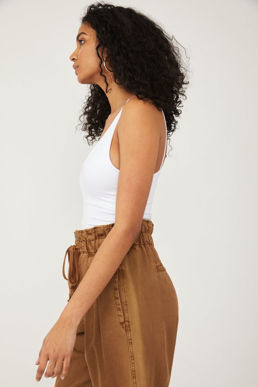 Women Free People Tops | Seamless V Neck Cami-White