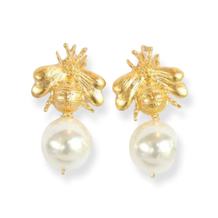 Women Sissy Yates Designs Earrings | Bumble Bee Pearl Earrings