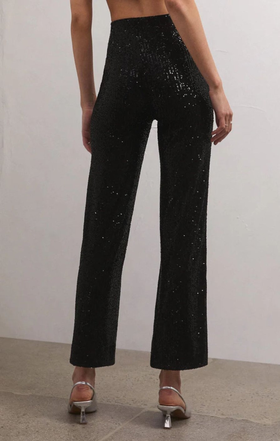 Women ZSupply Bottoms | Skylar Sequin Pant