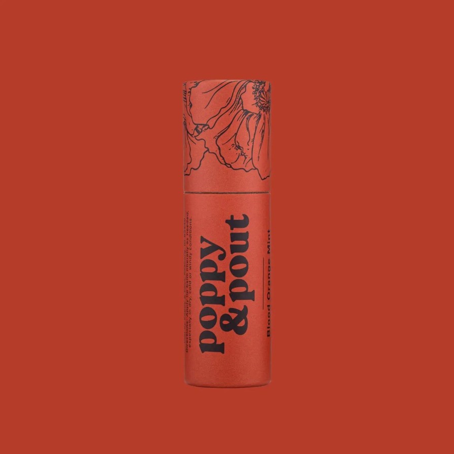 Bath & Beauty poppy & pout Lips | Blood Orange Mint Lip Balm