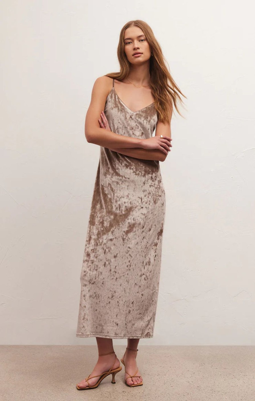 Women ZSupply Dresses | Selina Crushed Velvet Dress