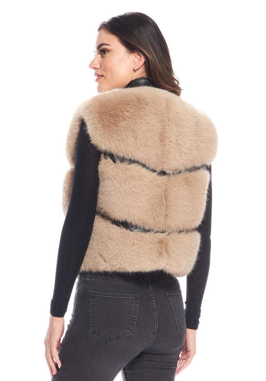 Women Fabulous Furs Sweaters & Jackets | Stone Fox Faux Fur La Moda Vest