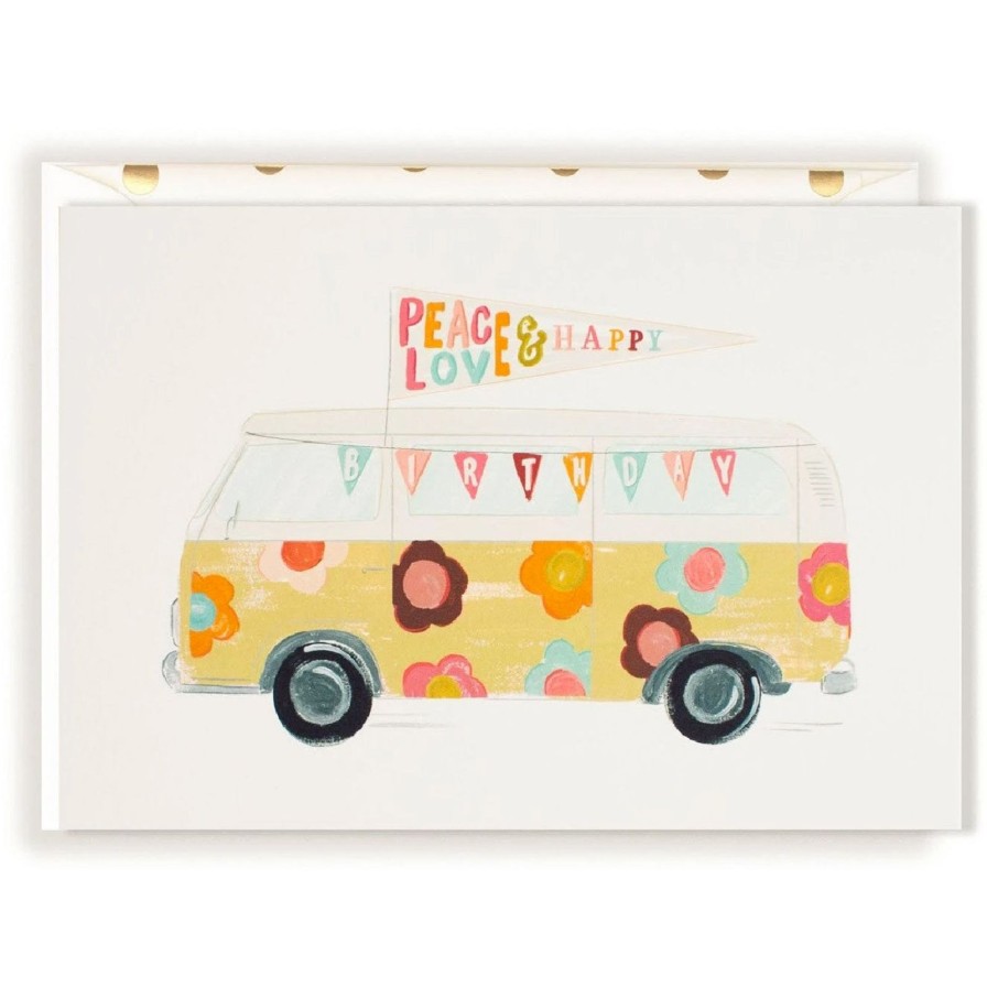 Art & Paper The First Snow | Vw Flower Bus Card