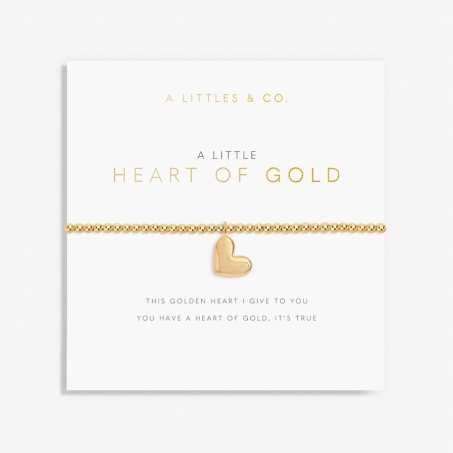 Women A Littles & Co. Bracelets | A Little 'Heart Of Gold' Bracelet In Gold-Tone Plating