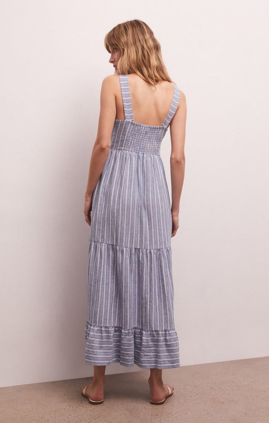 Women ZSupply Dresses | Ayla Striped Midi Dress