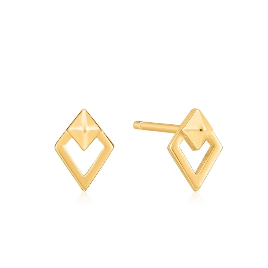 Women ANIA HAIE Earrings | Spike Diamond Stud Earrings-Gold