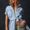 Women Free People Tops | Jenny Denim Tunic