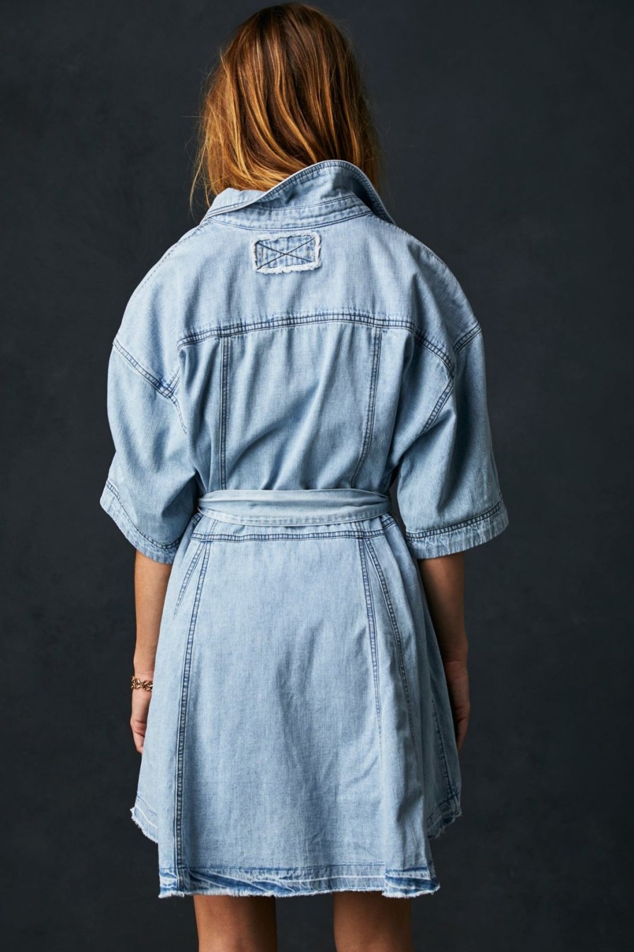 Women Free People Tops | Jenny Denim Tunic