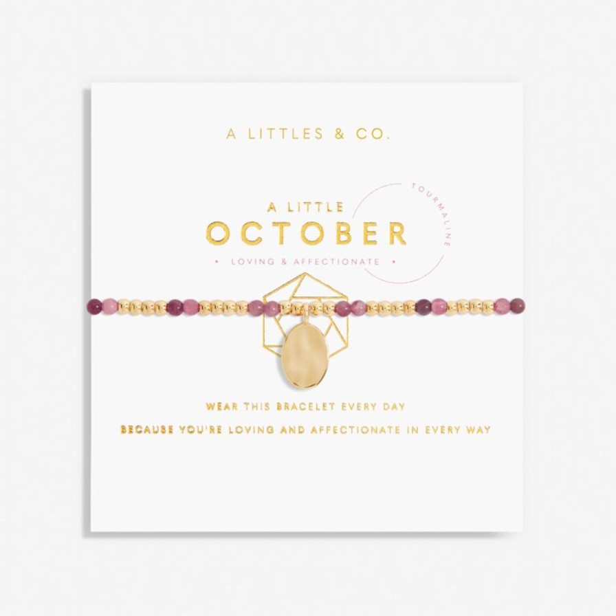 Women A Littles & Co. Bracelets | Birthstone A Little October Bracelet In Gold-Tone Plating-Tourmaline