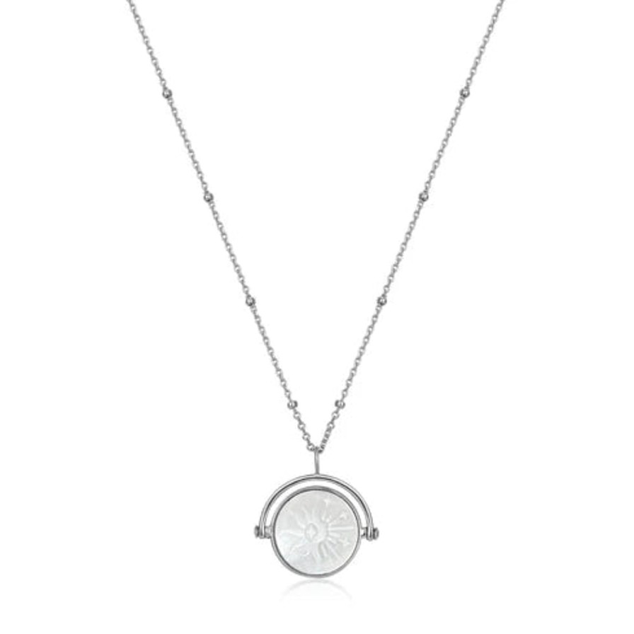 Women ANIA HAIE Necklaces | Sunbeam Emblem Silver Necklace