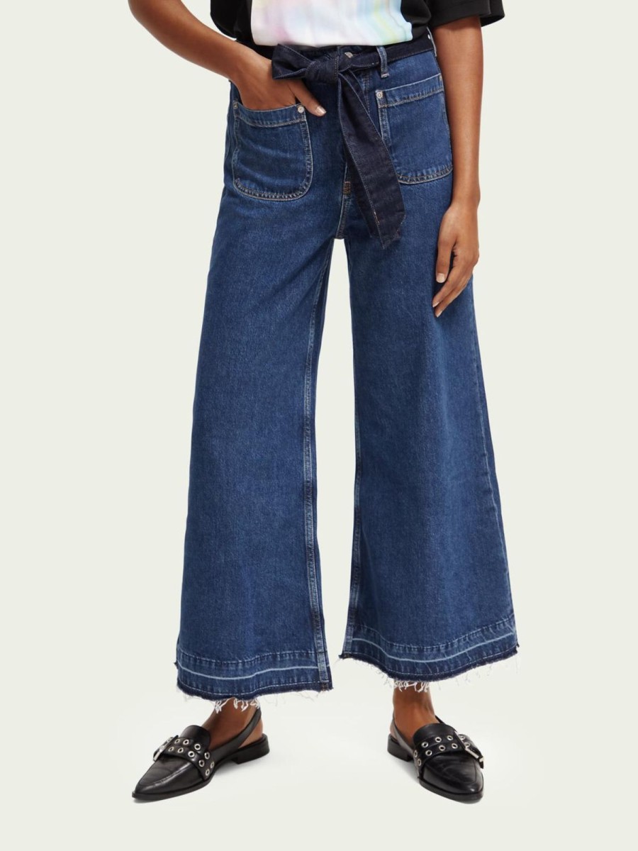 Women Scotch & Soda Bottoms | The Wave Cropped Flare Jeans