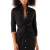 Women Gretchen Scott Dresses | Twist & Shout Dress With Buttons-Black