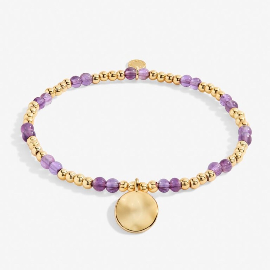 Women A Littles & Co. Bracelets | Birthstone A Little February Bracelet In Gold-Tone Plating-Amethyst