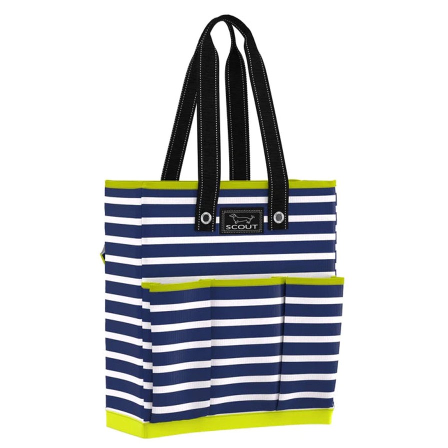 Women SCOUT Totes | Overserved Tennis Bag-Pattern: Nantucket Navy