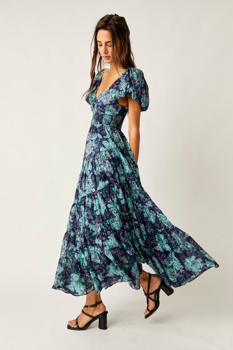 Women Free People Dresses | Short Sleeve Sundrenched Maxi