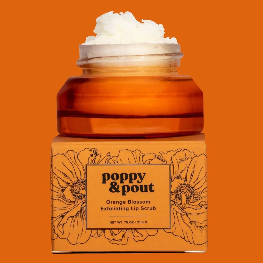 Bath & Beauty poppy & pout Lips | Orange Blossom Lip Scrub