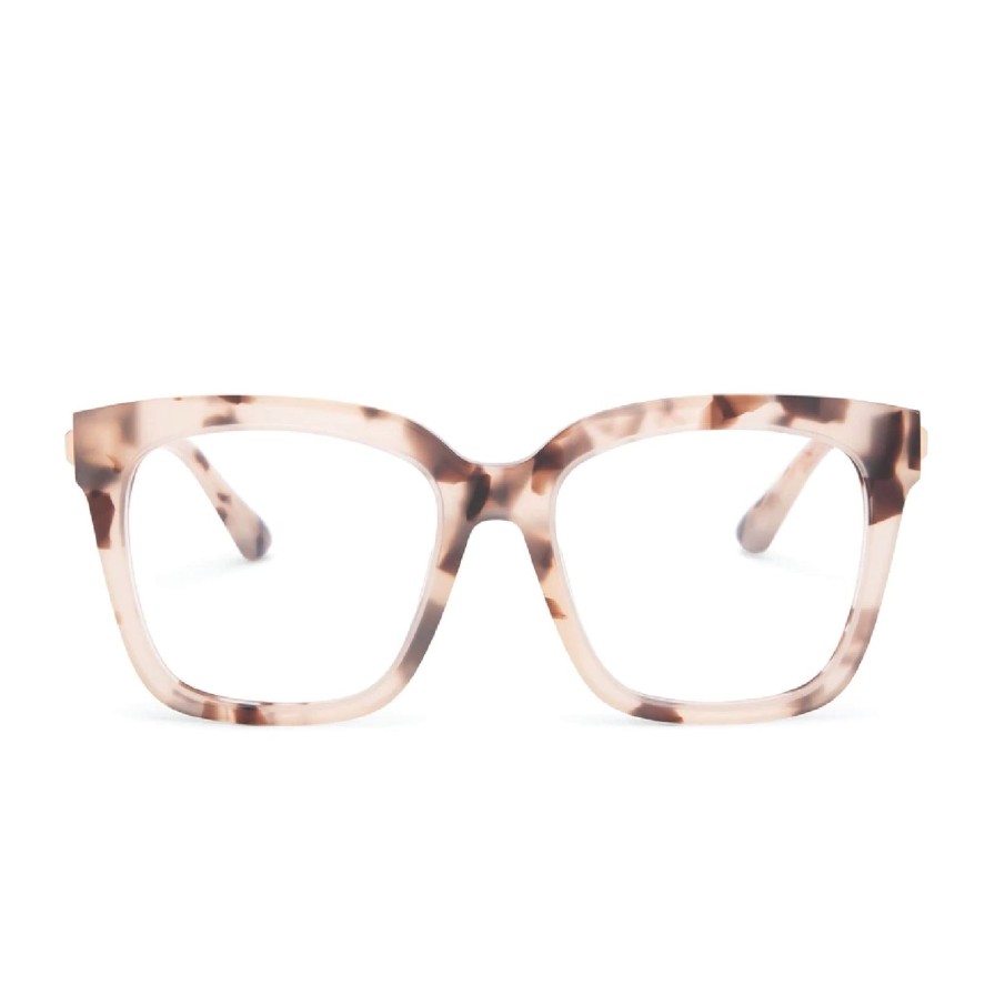 Women DIFF Eyewear Eyewear | Bella-Cream Tortoise + Blue Light Technology