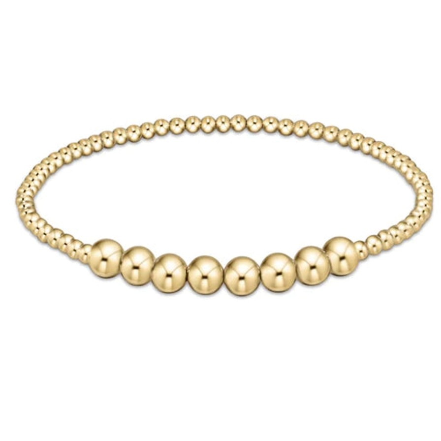 Women Enewton Bracelets | Classic Gold Beaded Bliss 2.5Mm Bead Bracelet-5Mm-Gold