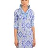 Women Gretchen Scott Dresses | Jersey Ruffneck Dress-Blue