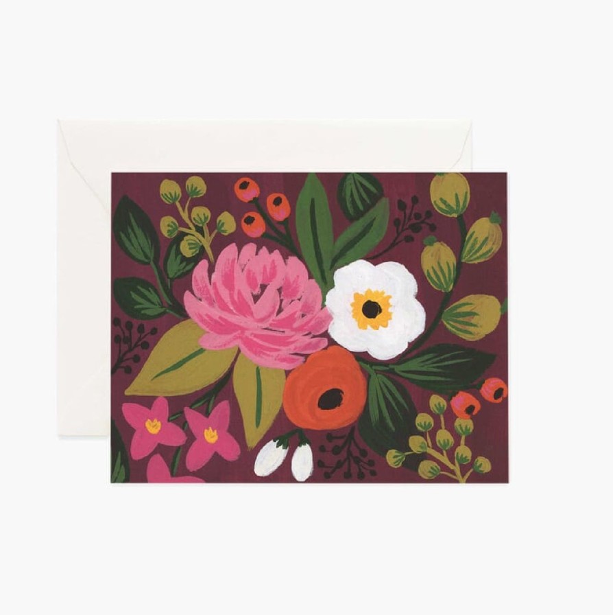 Art & Paper Rifle Paper Co. | Vintage Blossoms Burgundy Card