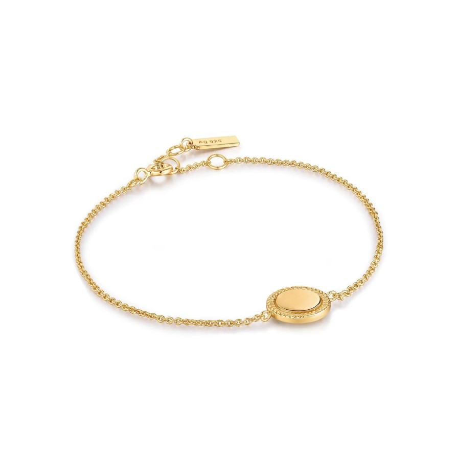 Women ANIA HAIE Bracelets | Gold Rope Disc Bracelet