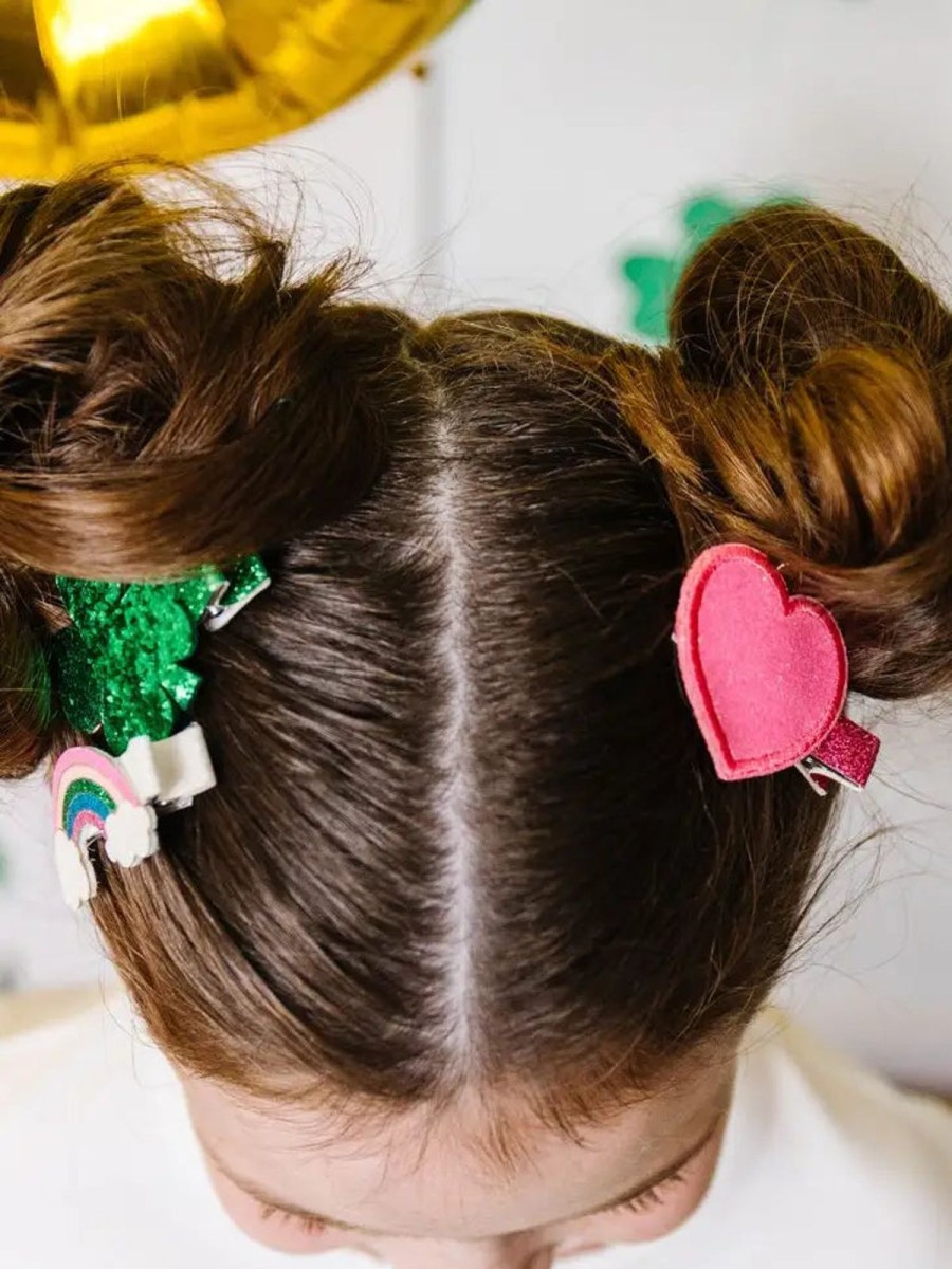 Littles Sweet Wink | Lucky Charm Clip Set-Kids Hair Clips-St. Patrick'S Day