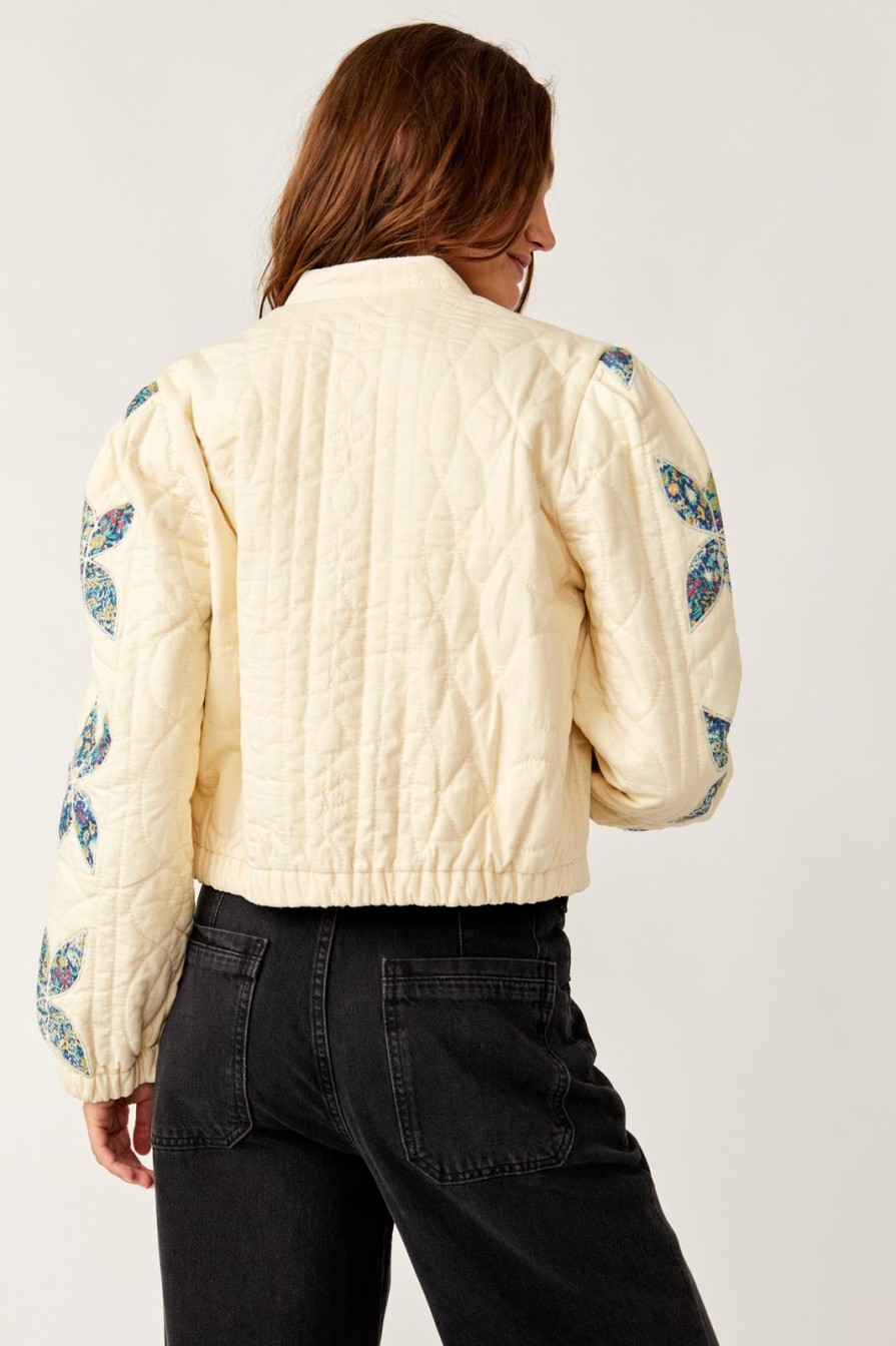 Women Free People Sweaters & Jackets | Quinn Quilted Jacket-Teal Combo