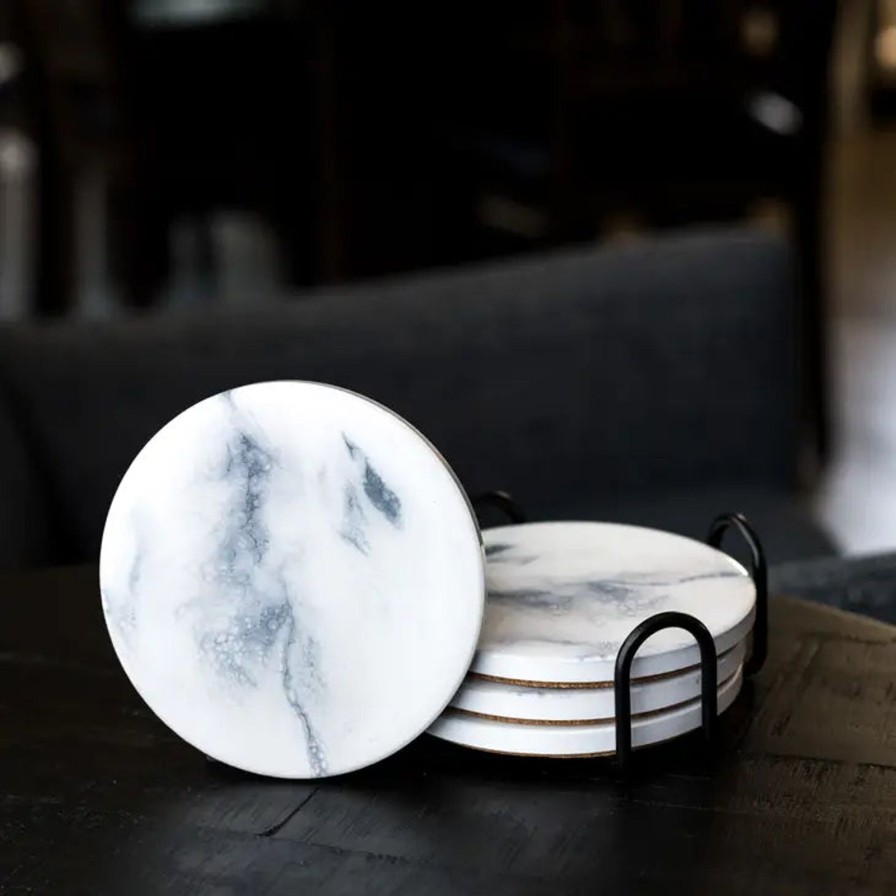 Home Lynn & Liana Designs Serveware | Ceramic Resin Coasters